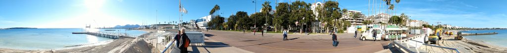 Imagem panorâmica do Boulevard de la Croisette