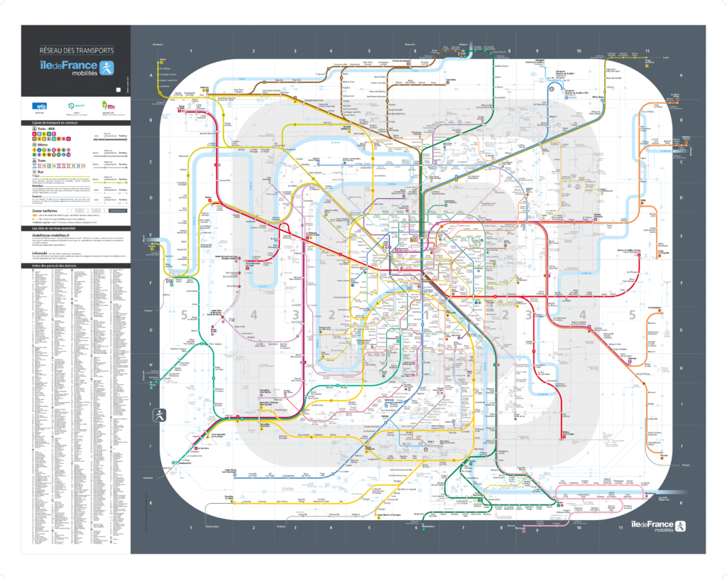 Linhas RER, Transilien e Tramway - Transporte Público Praris