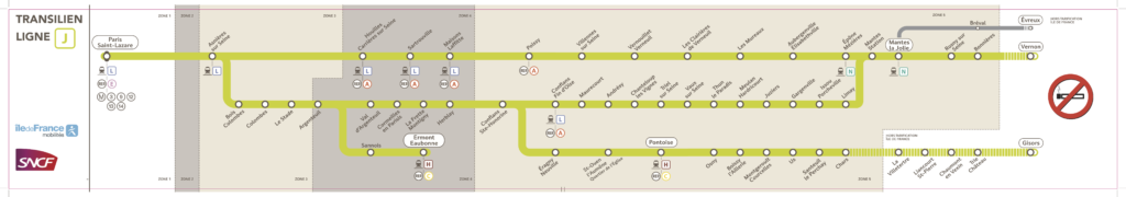 Linha J - Transilien - Transporte Público de Paris